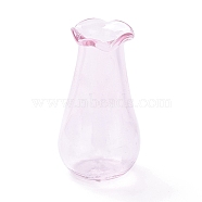 Miniature Glass Vase Ornaments, Micro Toys Dollhouse Accessories Pretending Prop Decorations, Pearl Pink, 27.5~29x15.5~16mm, Hole: 6mm(AJEW-Z006-01D)