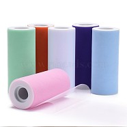 Deco Mesh Ribbons, Tulle Fabric, Tulle Roll Spool Fabric For Skirt Making, Mixed Color, 6 inch(150mm), 25yards/roll(22.86m/roll)(OCOR-WH0004-C)