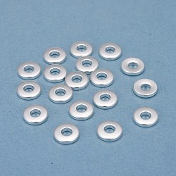 201 Stainless Steel Linking Rings, Donut, Silver, 9x1.5mm, Inner Diameter: 4mm(STAS-F192-002S-03)
