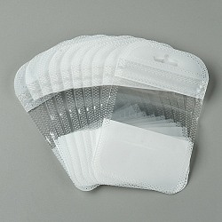 30Pcs Plastic Packaging Zip Lock Bags, Top Self Seal Pouches, with Window, Rectangle, White, 11x7x0.24cm(OPP-FS0001-08C)