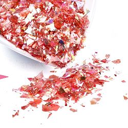 Plastic Candy Sequins/Paillette Chip, UV Resin Filler, for Epoxy Resin Jewelry Making, Red, 2~20x2~16mm, about 20g/bag(X-DIY-I019-01B)