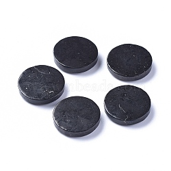 Natural Shungite Cabochons, Flat Round, 20.5~21x4mm(G-L505-31)