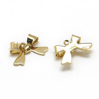 Real Gold Plated Bowknot Brass Pendants