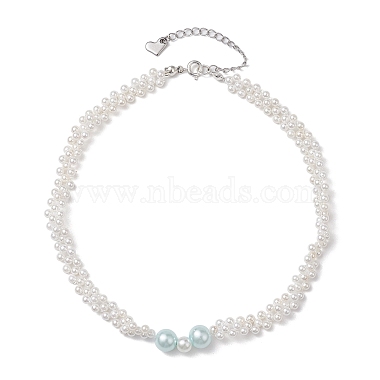 Shell Pearl Bead Beaded Necklaces(NJEW-JN04946)-4