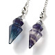 Natural Fluorite Pointed Dowsing Pendulums(G-K338-12P-07)-2