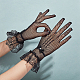 3 Pairs 3 Color Flower Pattern Lace Gloves(AJEW-GA0006-17)-3