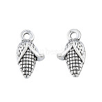 Tibetan Style Alloy Charms, Cadmium Free & Lead Free, Corn, Antique Silver, 15x8x5mm, Hole: 1.6mm, about 880pcs/1000g(TIBEP-N012-18)