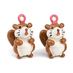Alloy Enamel Pendants, Marmot Charms, Camel, 19x10x14mm, Hole: 1.6mm(AL-CBA5201-02)