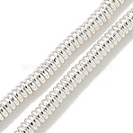 Electroplated Synthetic Non-Magnetic Hematite Beads Strands, Rondelle, Silver Plated, 2x1mm, Hole: 0.9mm, about 392pcs/strand, 15.79''(40.1cm)(G-I360-C01-04)