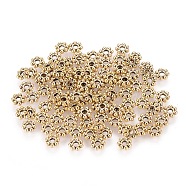 Tibetan Style Alloy Daisy Spacer Beads, Lead Free & Nickel Free & Cadmium Free, Flower, Antique Golden Color, 4x1mm, Hole: 1mm(X-TIBEB-A101757-AG-FF)