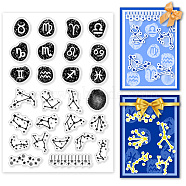 Custom PVC Plastic Clear Stamps, for DIY Scrapbooking, Photo Album Decorative, Cards Making, Constellation, 160x110mm(DIY-WH0618-0066)