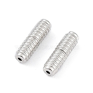 Anti-Tarnish Rhodium Plated 925 Sterling Silver Screw Clasps, Twist Clasps, Column, Platinum, 10x3mm, Hole: 0.9mm(STER-K173-07P)