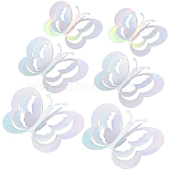 CREATCABIN 3Set 3D Butterfly PVC Mirrors Wall Stickers, for Home Living Room Decoration, Colorful, 60~90x80~100x0.3mm, 3 set(DIY-CN0001-85B)