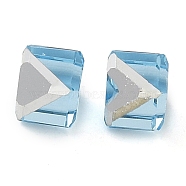 K9 Glass Imitation Austrian Crystal Beads, No Hole, Square, Deep Sky Blue, 4x4x4mm(GLAA-P069-01A-202)