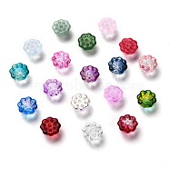 Transparent Glass Beads, Lotus Pod, Mixed Color, 10.5x6.5mm, Hole: 1.4mm(X-GLAA-B003-02)