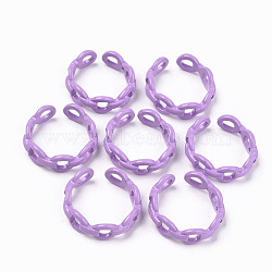 Spray Painted Alloy Cuff Rings, Open Rings, Cadmium Free & Lead Free, Cable Chain Shape, Medium Orchid, US Size 5 1/2(16.1mm)(RJEW-T011-17-RS)