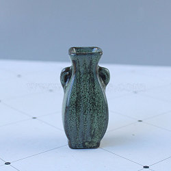 Ancient Chinese Style Mini Ceramic Floral Vases for Home Decor, Small Flower Bud Vases for Centerpiece, Medium Aquamarine, 36x32x69.5mm(BOTT-PW0002-103C)