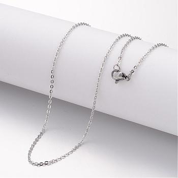 304 Stainless Steel Necklace, Cable Chains, with Lobster Clasps, Stainless Steel Color, 23.6 inch(600mm), 3mm