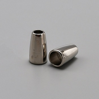 Alloy Cord Ends, End Caps, Cone, Platinum, 13x8mm, Hole: 4mm, Inner Diameter: 7mm