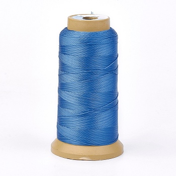 Polyester Thread, for Custom Woven Jewelry Making, Dodger Blue, 0.25mm, about 700m/roll