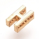 Golden Plated Brass Micro Pave Cubic Zirconia Slide Charms(ZIRC-L075-61H-G)-2
