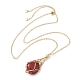 Crystal Stone Cage Pendant Necklaces(NJEW-JN04766-02)-2