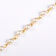 Handmade Round Glass Pearl Beads Chains for Necklaces Bracelets Making(X-AJEW-JB00036-02)-1
