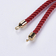 Création de bracelets à cordon torsadé en nylon(MAK-F018-01G-RS)-5