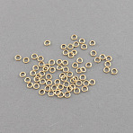 Iron Open Jump Rings, Round, Light Gold, 7x0.7mm, Inner Diameter: 6mm, 21 Gauge, about 8000pcs/500g(IFIN-R189-7x0.7mm-G)