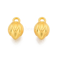 Alloy Pendants, Flower Bud Charms, Matte Gold Color, 11x6.5x6mm, Hole: 1.5mm(FIND-A017-19MG)
