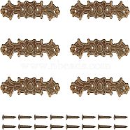 SUPERFINDINGS 60 Sets Iron Decoration Joiners Links, with Screws, Box Accessories, Antique Bronze, 19x78.5x0.5mm, Hole: 1.6mm, Screws: 15.8x3mm(IFIN-FH0001-44AB)