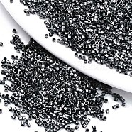 11/0 Grade A Glass Seed Beads, Cylinder, Uniform Seed Bead Size, Frosted Colours, Dark Gray, 1.5x1mm, Hole: 0.5mm, about 20000pcs/bag(SEED-S030-0576F)