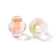 Transparent Glass Beads, Lantern, Orange, 9x8mm, Hole: 1.5mm(GLAA-F117-05D)