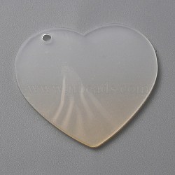 Gradient Transparent Acrylic Disc Big Pendants, for Keychain, Heart, Gold, 46.5x50.5x2mm, Hole: 3mm(FIND-WH0032-54D)