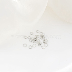 50Pcs Brass Open Jump Rings, Ring, Platinum, 5x0.6mm(PW-WG80FA8-01)