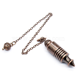 Brass Dowsing Pendulum Big Pendants, Cone Charm, Red Copper, 220mm(PW-WG3179F-01)