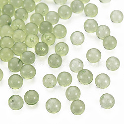 Transparent Acrylic Beads, No Hole, Round, Olive Drab, 3.5mm, about 17000pcs/500g(MACR-S373-62B-06)