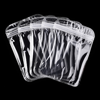 Transparent Plastic Zip Lock Bags, Resealable Packaging Bags, Rectangle, Clear, 15x10.5x0.02cm, Unilateral Thickness: 2.3 Mil(0.06mm)
