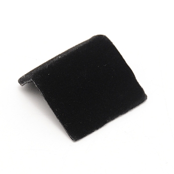 Iron Earring Display, Cover with Velvet, Jewelry Display, Rectangle, Black, 3.9x3.8x1.3cm