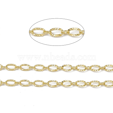 Brass Textured Oval Link Chains(CHC-P010-06G)-2