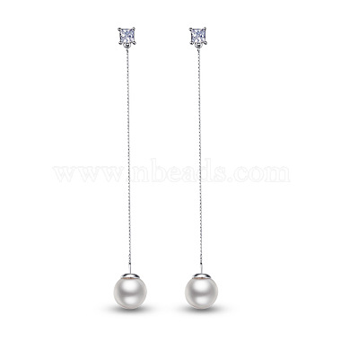 Seashell Sterling Silver+Pearl Stud Earrings