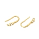 Brass Clear Cubic Zirconia Earring Hooks(KK-Z154-13G)-2