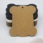 Kraft Paper Thread Winding Boards, Floss Bobbins, for Cross Stitch Embroidery Thread Storage, Bone-shaped, BurlyWood, 10x8x0.05cm, Hole: 5mm(CDIS-WH0015-25C)