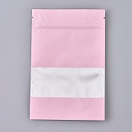 Plastic Zip Lock Bags, Resealable Aluminum Foil Pouch, Food Storage Bags, Rectangle, White, Pink, 15.1x10.1cm, Unilateral Thickness: 3.9 Mil(0.1mm)(X1-OPP-P002-E04)