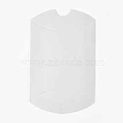 Kraft Paper Wedding Favor Gift Boxes, Pillow, Silver, 6.4x9x2.5cm(CON-WH0033-A-01)