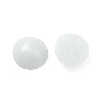 Opaque Glass Cabochons, Half Round, White, 8x3.5mm