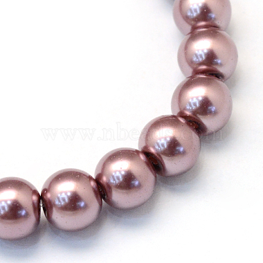 Baking Painted Pearlized Glass Pearl Round Bead Strands(HY-Q003-6mm-58)-2