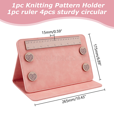 PU Leather Knitting Needle Measuring Ruler(TOOL-WH0165-20B)-2