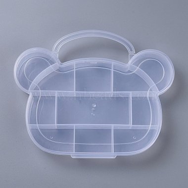 White Bear Plastic Beads Containers