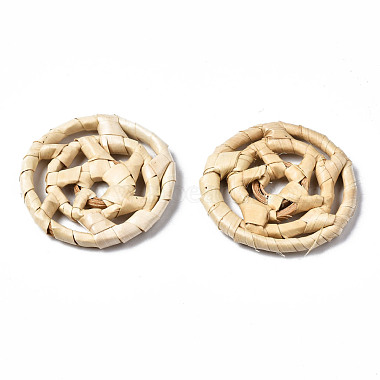 Handmade Reed Cane/Rattan Woven Beads(WOVE-S119-21)-3